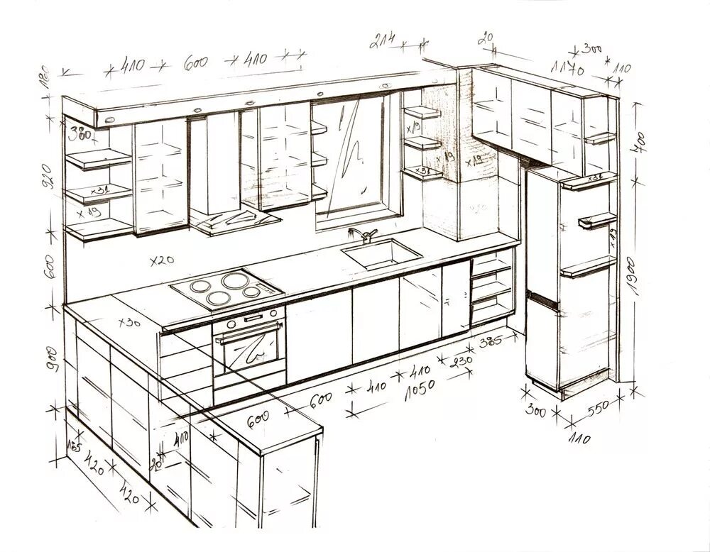 Проекты и чертежи мебели для дома Found on internet Kitchen layout plans, Kitchen layout, Kitchen furniture design