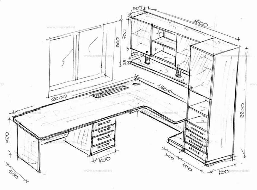 Проекты и чертежи мебели для дома Эскизы мебели для детской комнаты Небольшие домашние офисы, Декор домашнего офис