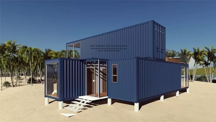 Проекты из морских контейнеров фото Hot Item Two Floor Modular Prefab/ Prefabricated Portable Container Home House f