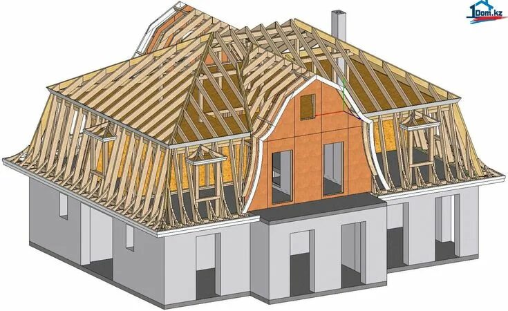 Проекты мансардных крыш фото Пин на доске Häuser,Hütten Bau в 2024 г Детали архитектуры, Простой дом, План до