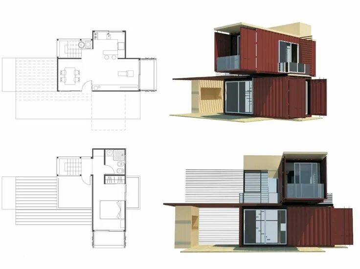 Проекты модульных домов чертежи и фото Дом из контейнеров проекты и цены Container house design, Building a container h