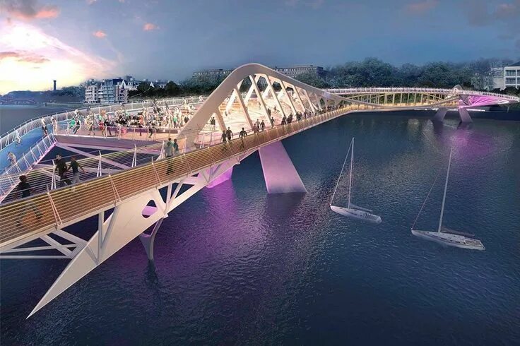 Проекты мостов фото 15 Innovative Concepts for London’s Latest Pedestrian Bridge Bridge design, Pede