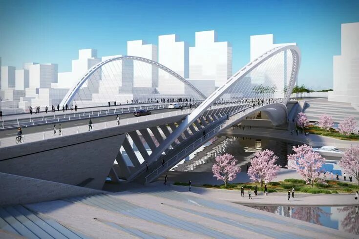 Проекты мостов фото Three New Bridges For Huashan Santiago Calatrava - Arch2O.com Santiago calatrava