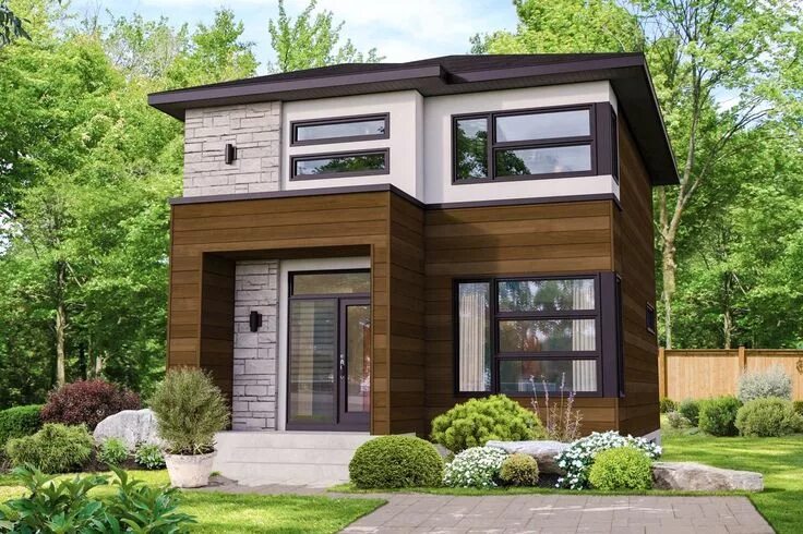 Проекты небольших двухэтажных домов фото Plan 80898PM: Compact Two-Story Northwest House Plan Contemporary house plans, N