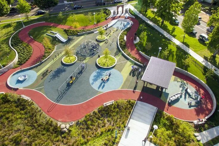 Проекты парков фото kids park birds eye view - Google Search Playgrounds architecture, Playground de