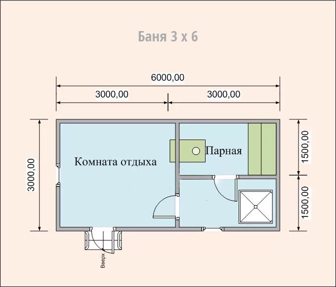 Проекты планировки бани 3 6 Баня 3х6 планировка фото - DelaDom.ru