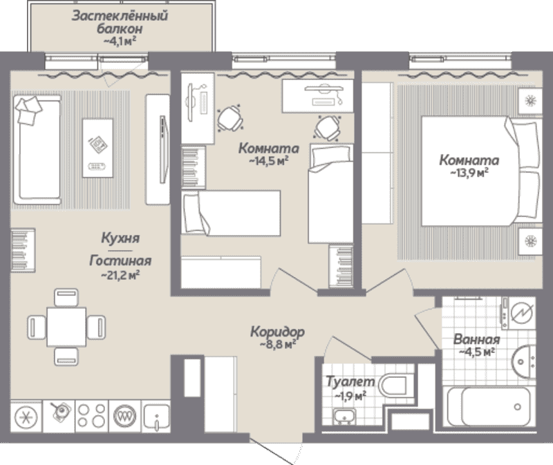 Дизайн однокомнатных квартир и квартир студий Piantine per il design della casa,