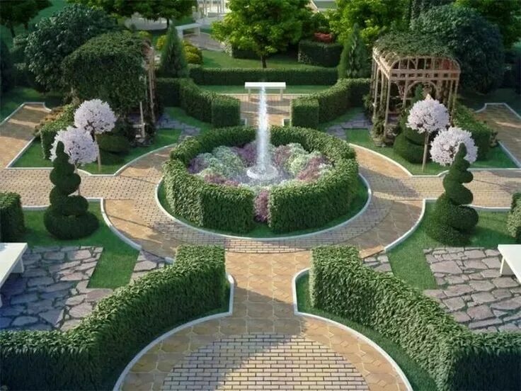 Проекты садов фото Luxury French Garden Design