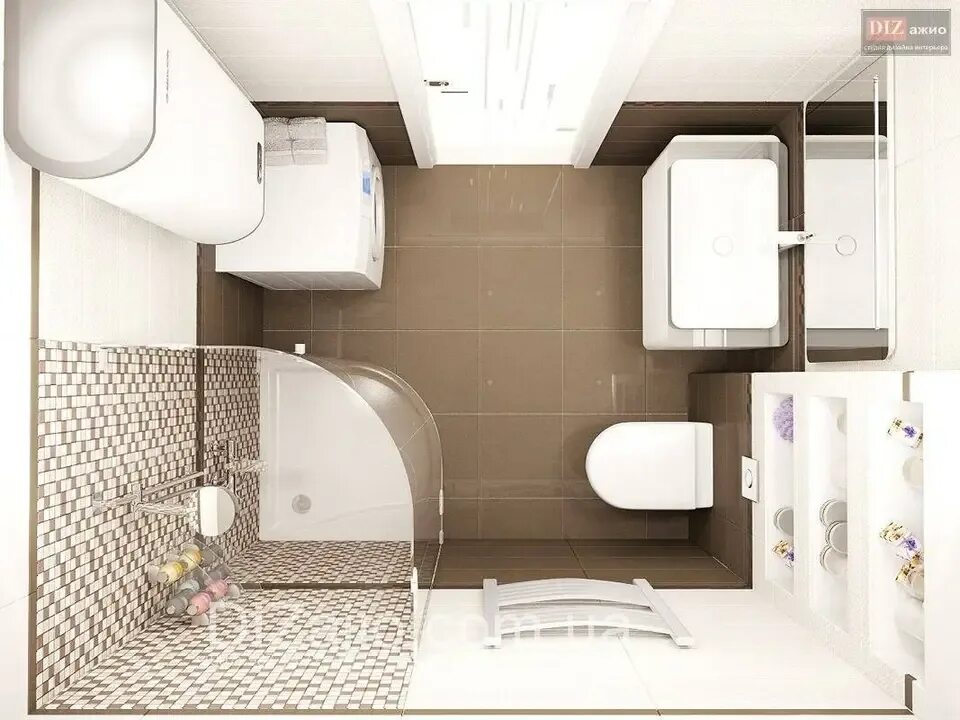 Проекты санузла фото Bathroom design with toilet 5 sq m (63 Photos)