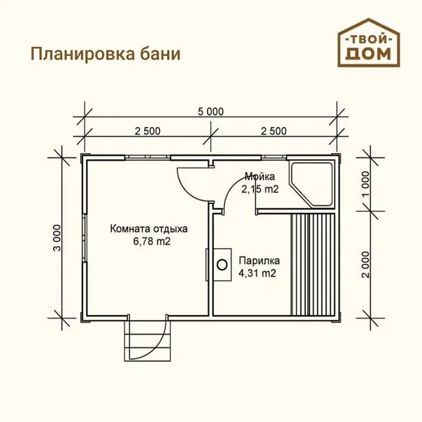 Проекты саун и бань схемы и чертежи It's always better to go to the bathroom, right? We present to your attention tw