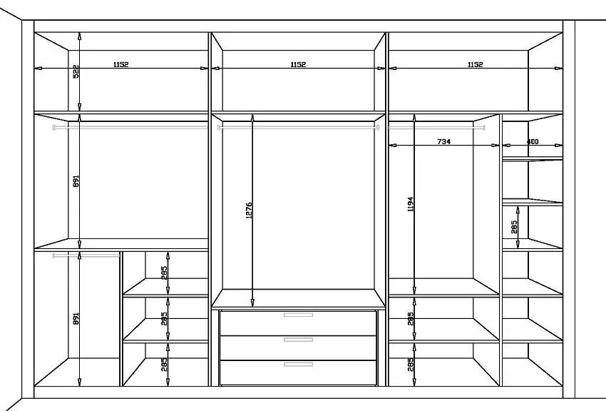 Проекты шкафов купе фото Чертеж гардеробной с размерами Гардеробная, Дизайн гардеробной, Шкаф