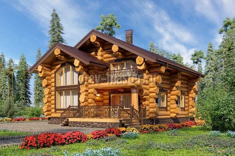 Проекты срубов фото 04 (PD215) House styles, House, Home