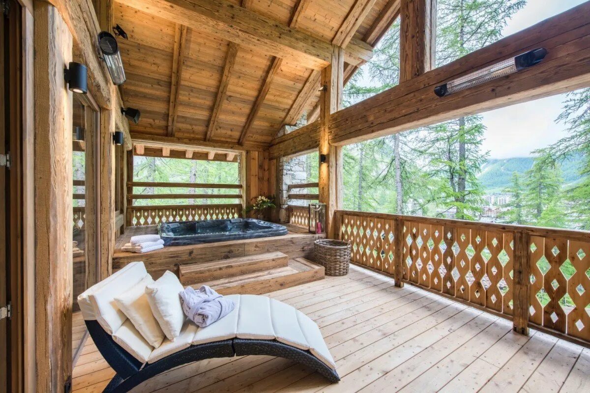 Проекты террас из дерева фото Chalet Inoko - villa Chalet Inoko Val d’Isère Isle Blue