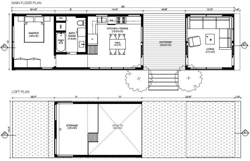 Проекты тини хаус домов с чертежами Calimini Solo 1 in 2020 Container house plans, Prefab modular homes, Tiny house 