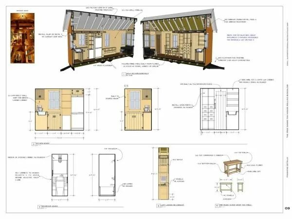 Проекты тини хаус домов с чертежами Muschata Tiny House Plans: 160 Sq. Ft. Rolling Bungalow Tiny house floor plans, 