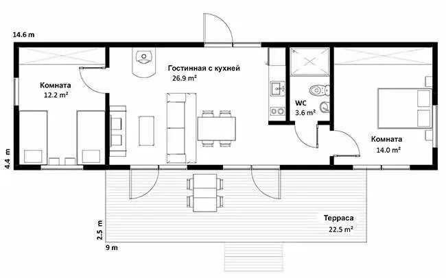 Проекты времянок жилых фото и проекты Проект узкого деревянного дома из бруса с баней Басар designs-projects.ru : прое