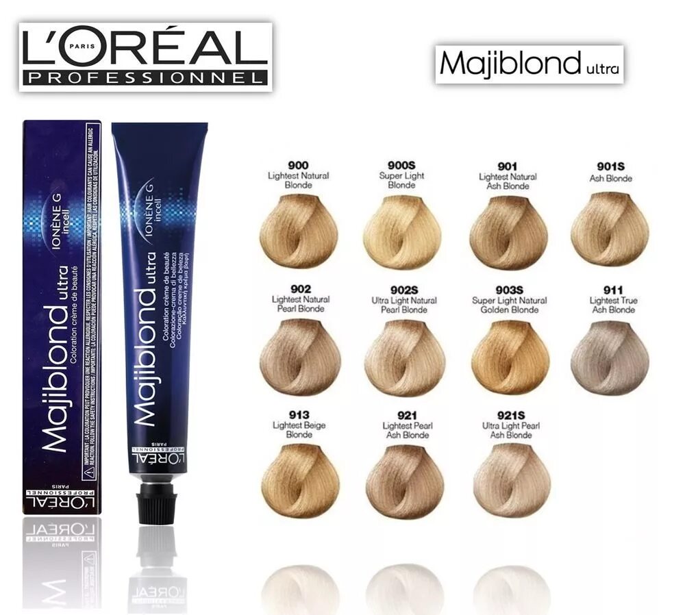 Профессиональная краска лореаль фото L'Oreal Professional Majirel, Majiblond Hair Colour 50ml. Loreal Hair Dye/Colour