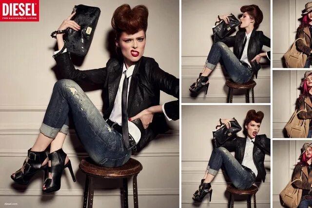 Профессиональное фото одежды Diesel Taps Steven Meisel for Fall Campaign Fashion, Rockabilly fashion, Fashion