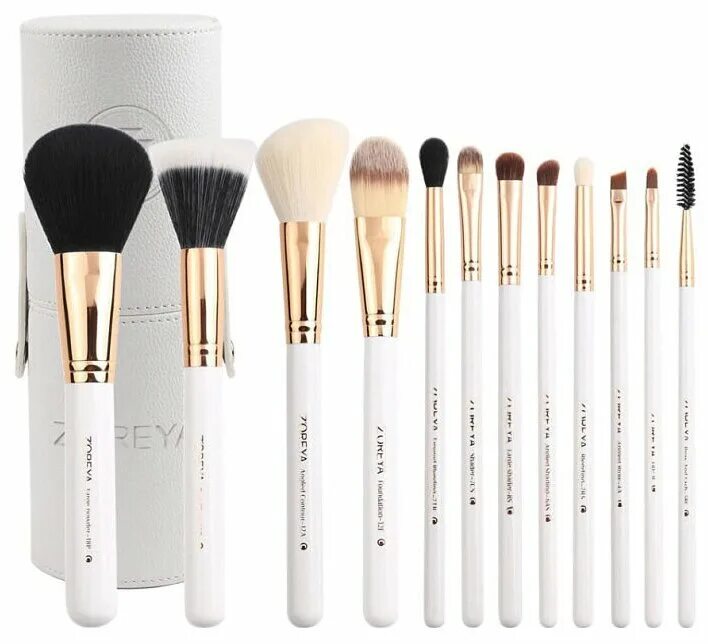 Профессиональные кисти для макияжа Набор кистей Zoreya Cosmetics Travel Makeup Brush Set ZS12, 12 шт. - купить по в