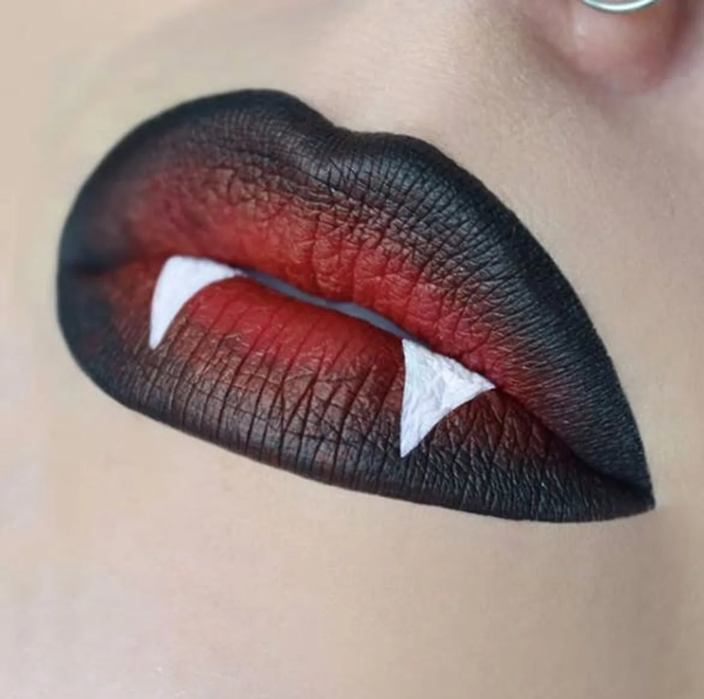 Профессиональный макияж губ 21 Insanely Intricate Lip Art Looks for Halloween Beauty Halloween beauty, Hallo