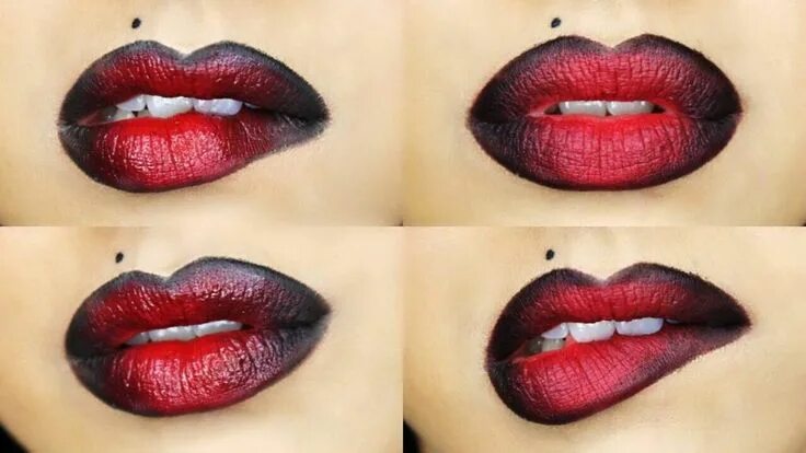 Профессиональный макияж губ Seductive and Playful Ombre Lips Tutorials Ombre lips, Ombre lips tutorial, Ombr