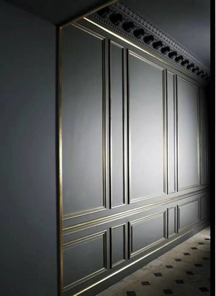 Профиль на стене в интерьере Black Brass Trim Type Of Wall Panel : Type Of Wall Panel For The Homes House int