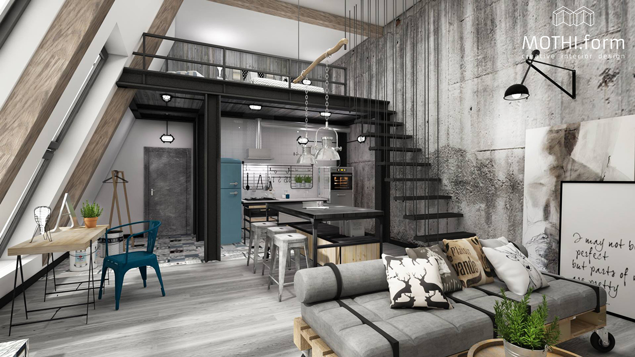 Профиль в стиле лофт 7 Inspirational Loft Interiors Loft interiors, Industrial loft design, Loft desi