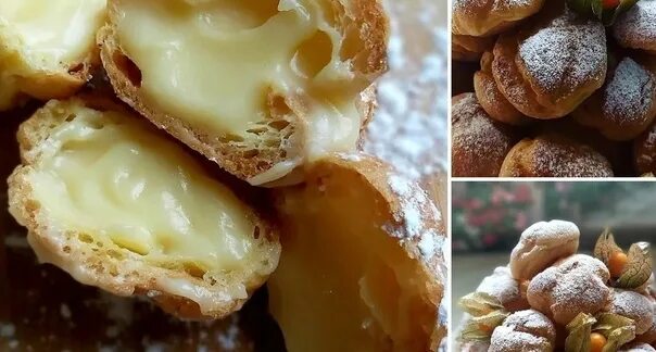 Профитроли фото заварной крем рецепт Profitrols with custard For the test: 300 g of flour. butter100 gr. eggs.. 2022 