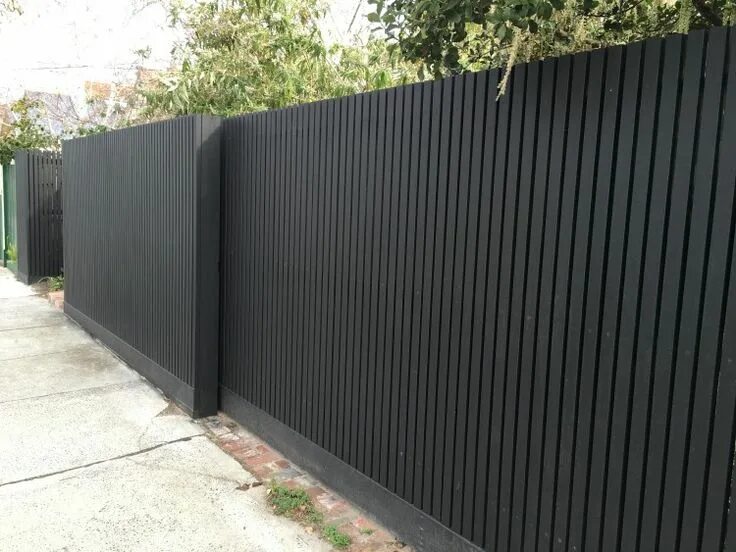 Профлист цвет графит фото для забора Batten Fences - Top Class Fencing and Gates House fence design, Fence design, Fe