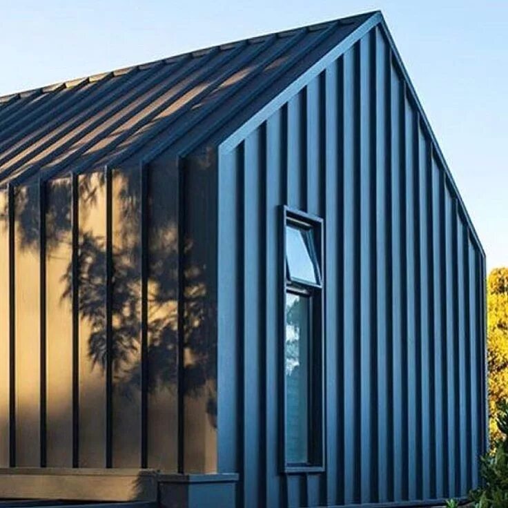 Профнастил для частного дома фото Dark & vertical Roof cladding, Facade house, House cladding