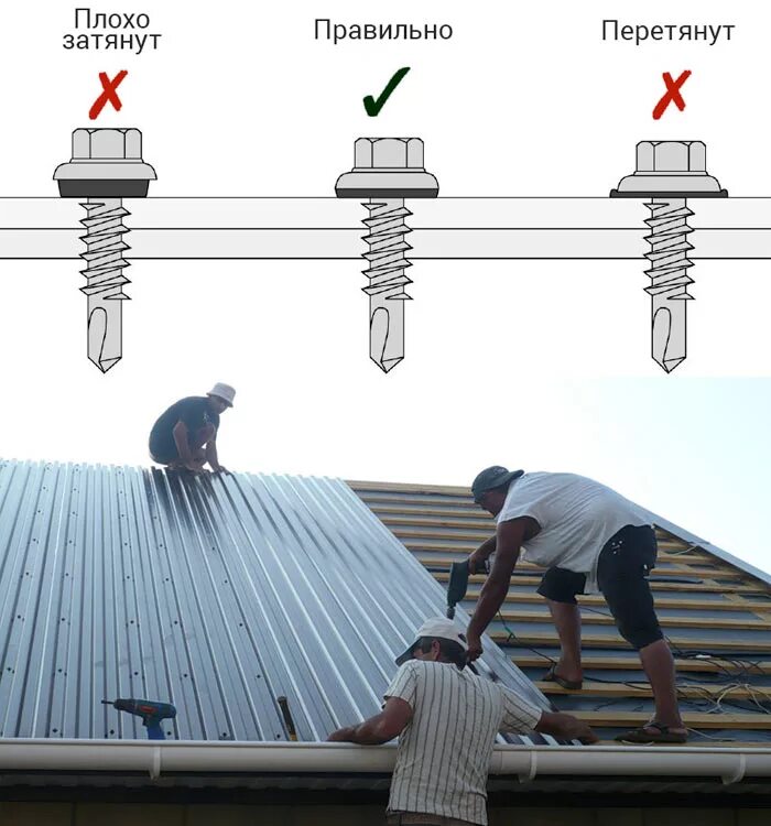 Профнастил установка своими руками Почему кровельный материал не стоит крепить саморезами: развенчание мифа