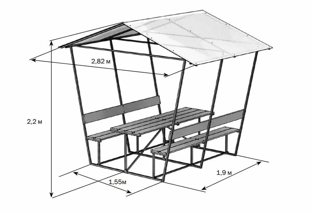 Профтруба беседка чертеж Городской дизайн мебели: Hegesztett alkotások