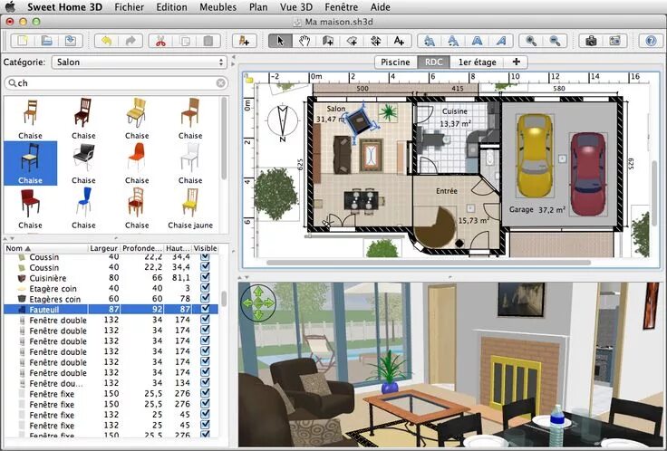 Программ дизайн интерьера скачать бесплатно на русском Sweet Home 3D - Draw floor plans and arrange furniture freely Home design softwa