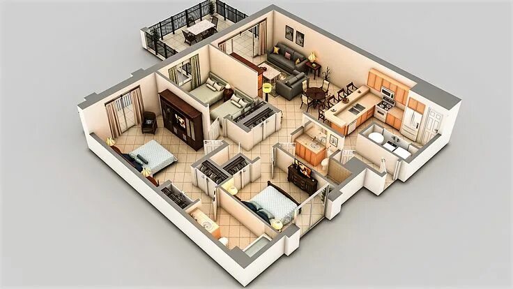 Программа 3d планировки дома I Will Do 3d Floor Plan In 3dmax Vray High Quality