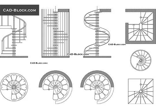 Программа чертежей лестниц CAD Blocks free download " Page 9 Spiral staircase, Staircase drawing, Spiral st