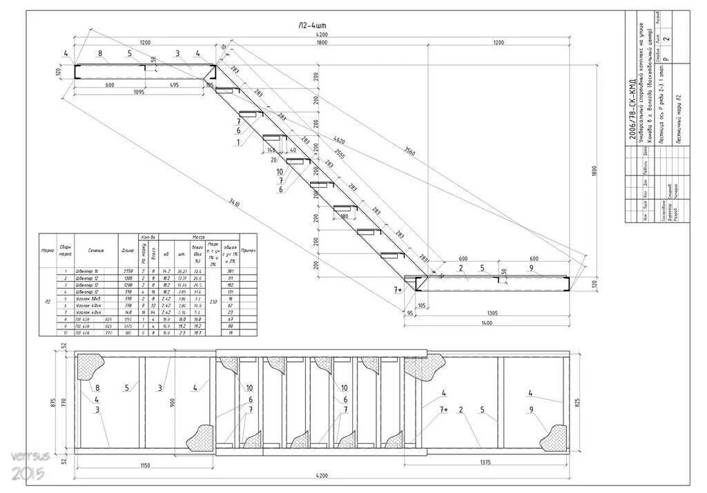 Проект каркаса лестницы за 1 500 руб., исполнитель Graflab - Kwork