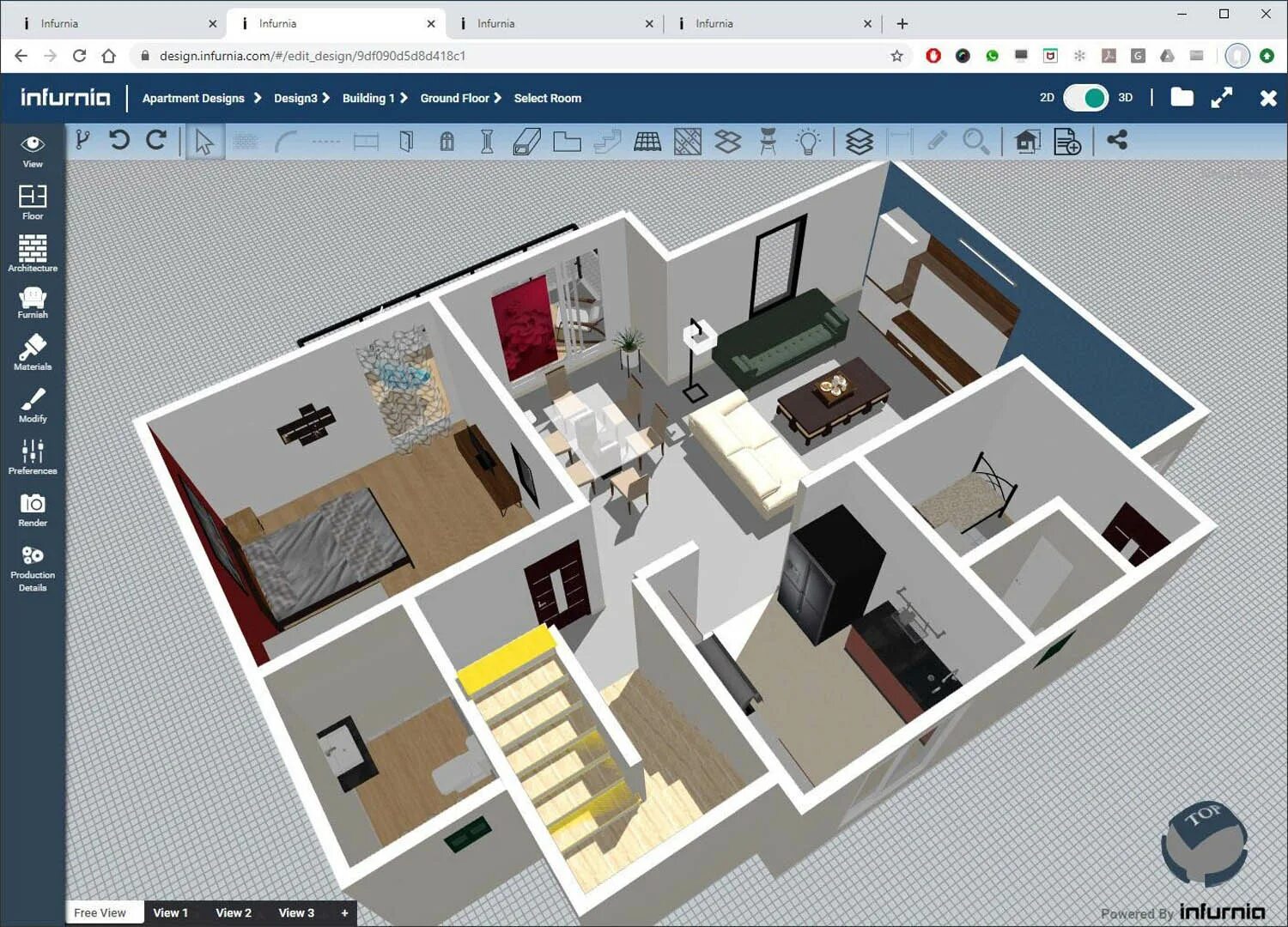 Программа делать дизайн квартиры Infurnia - cloud-native BIM - AEC Magazine