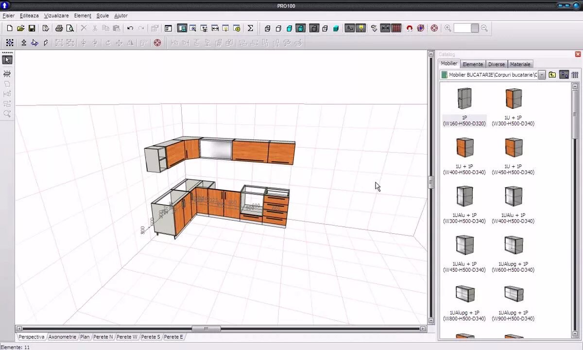 Программа дизайн интерьера мебель PRO100 - 3d furniture design software - catalog corpuri bucatarie - YouTube