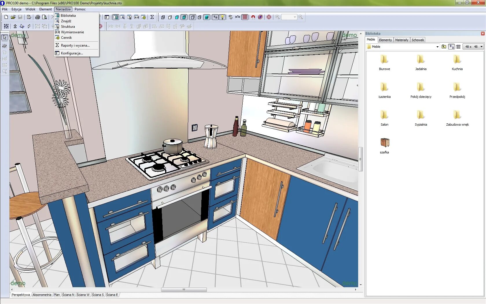 Программа для интерьера кухни Locked - Pro100 Ecru - Interior design software. Team OS : Your Only Destination