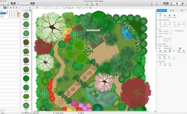 Программа для ландшафтного дизайна участка бесплатно Landscape and Garden Solution for Apple macOS