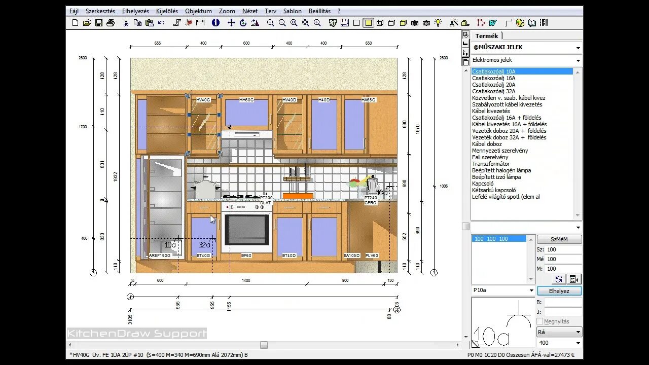 Программа для планировки кухни Rétegek használata - 02 Beállítások / KitchenDraw - YouTube