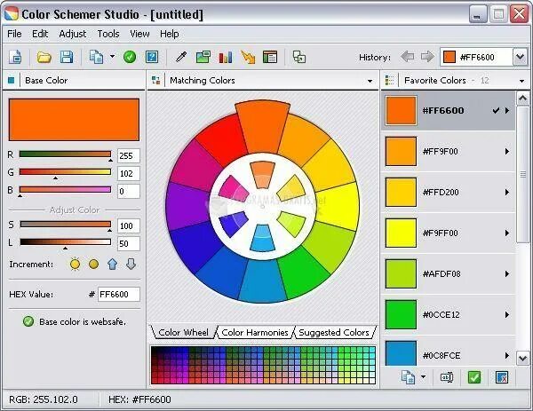 Программа для подбора цвета в интерьере Imagens - Color Schemer 3.1