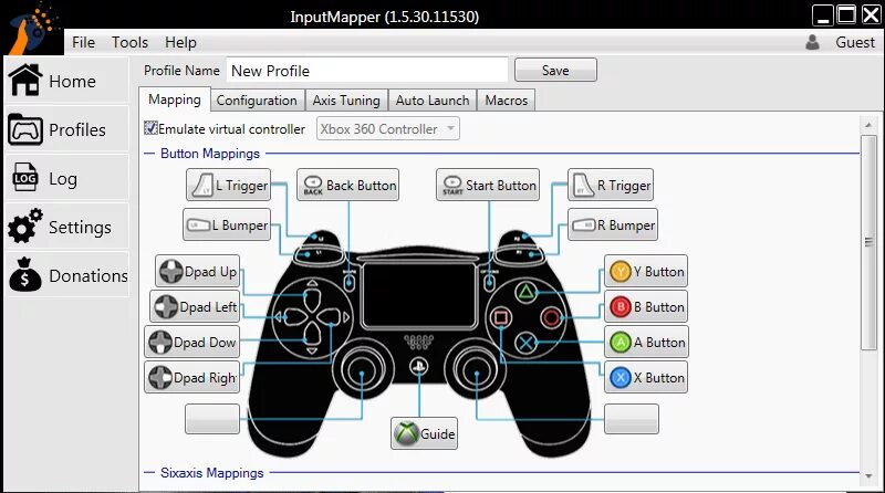 Программа для подключения dualshock 4 к пк InputMapper, или Если очень сильно хочется нормальной работы DualShock 4 на ПК -