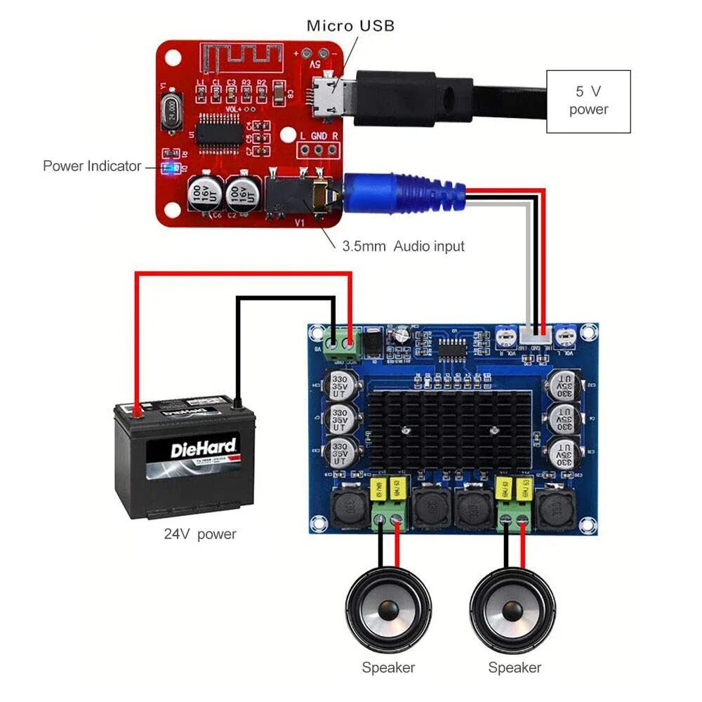 Программа для подключения двух блютуз колонок Детали для Bluetooth-Мини-ресивера, внешняя плата для MP3, Bluetooth-совместимая