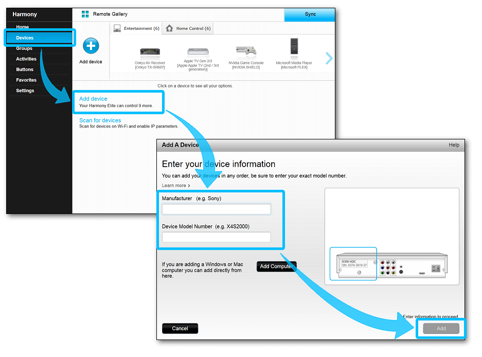 Программа для подключения к другому устройству Harmony and Hue HDMI Sync Box