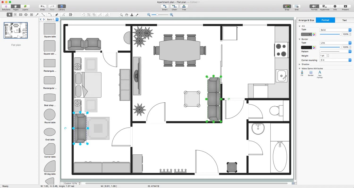 Программа для рисования планировки квартиры Basic Floor Plan Creator