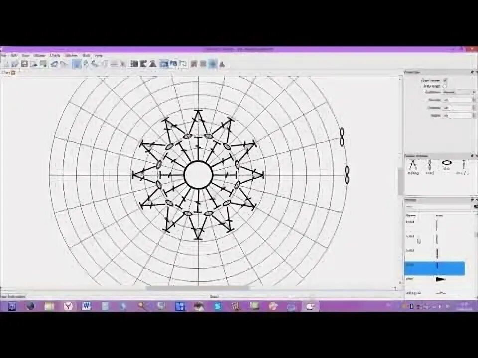 Программа для рисования схем вязания крючком Создание схемы крючком в Crochet Chart - YouTube