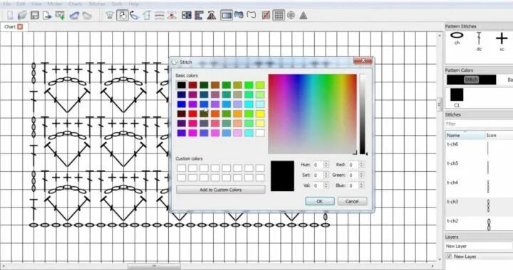 Программа для составления схем вязания крючком ♥ Crochet charts software * Рисую схему для вязания крючком ажурного узора * ell