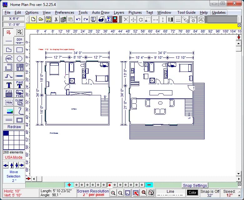 Программа для создания чертежа проекта дома Home Plan Pro - скачать бесплатно программу для проектирования