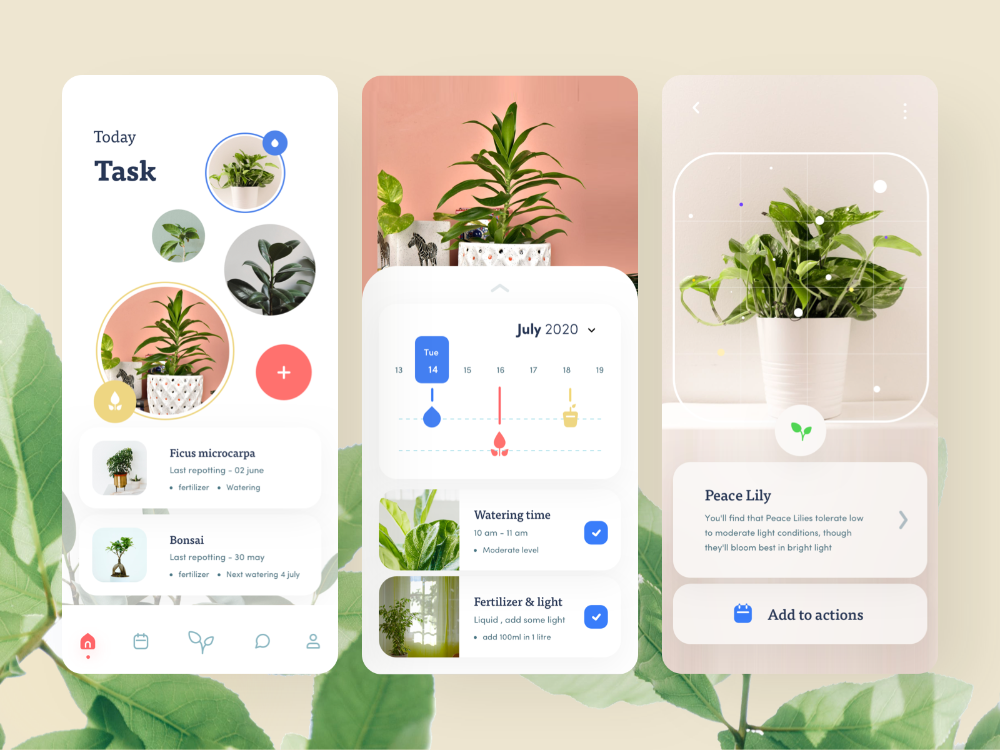 Программа для цветов по фото Plant growing app Plant app, Mobile web design, Cake designing app